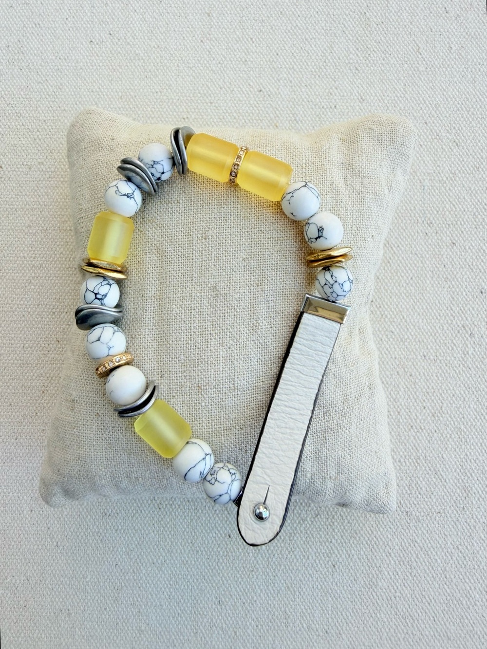 *Story Beads Bracelet Band* KEEP COLLECTIVE Retired Howlite